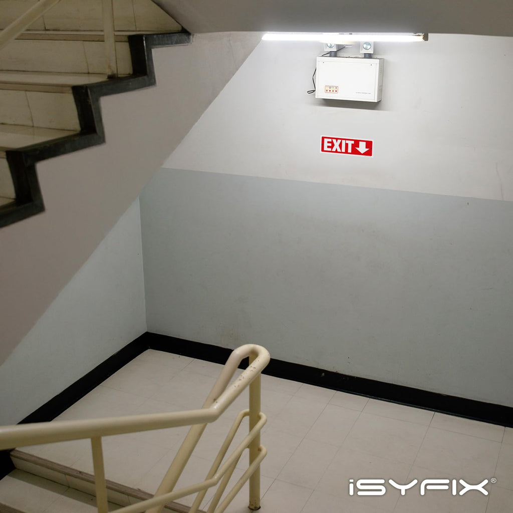 iSYFIX Exit Signs, 12x4 Inch, 2 Pack, Directional Down Arrow