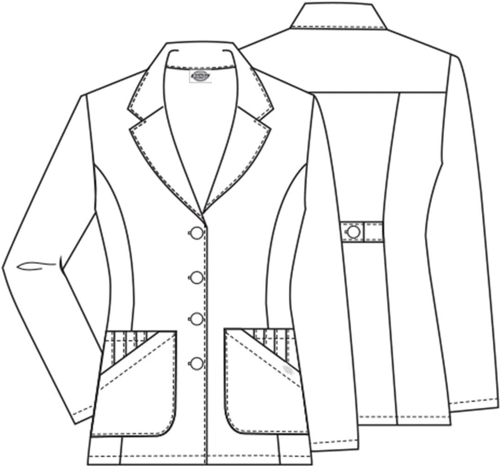 Women's 29 Inch Notched Collar Lab Coat