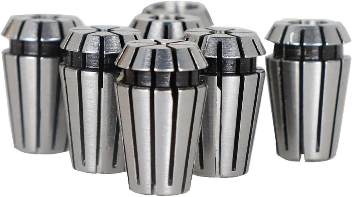 findmall 7Pcs ER11 Spring Collet Set 1/16-1/4 Collet Chuck