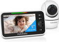 No WiFi Baby Monitor 5" Screen 30-Hour Battery Pan-Tilt-Zoom Video Upgrade with Camera and Audio, Night Vision, VOX