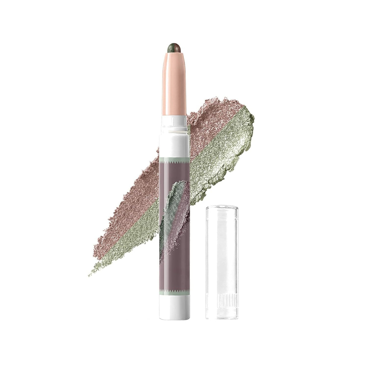 Eyeshadow Stick.Two Tone Glitter Eyeshadow Stick.Earthy Sage