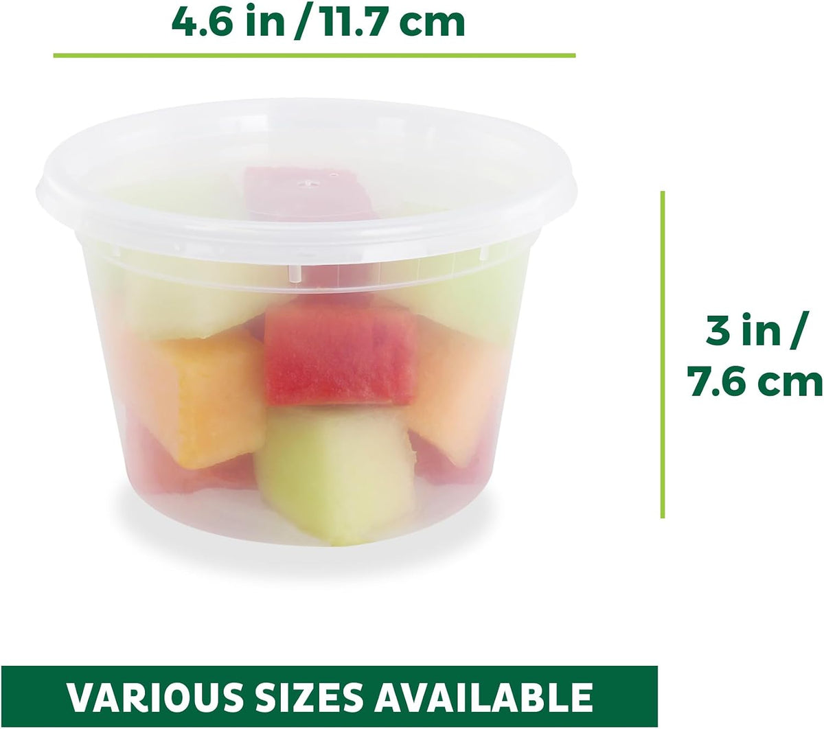 Food Storage Containers [36 Set] 16 oz Plastic Deli Containers with Lids, Slime, Soup, Meal Prep Containers | BPA