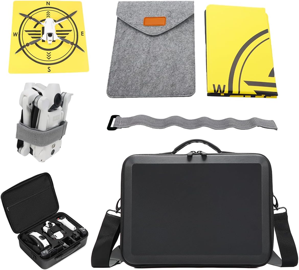 Portable Kit Compatible with Antigravity A1 – Waterproof Landing Pad, Hard Case & Shoulder Bag for Drone