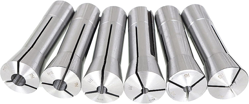 waltyotur R8 Collet Set 1/16-3/4" R8 Mill Spindle Taper 0.0006 TIR 23 Pack