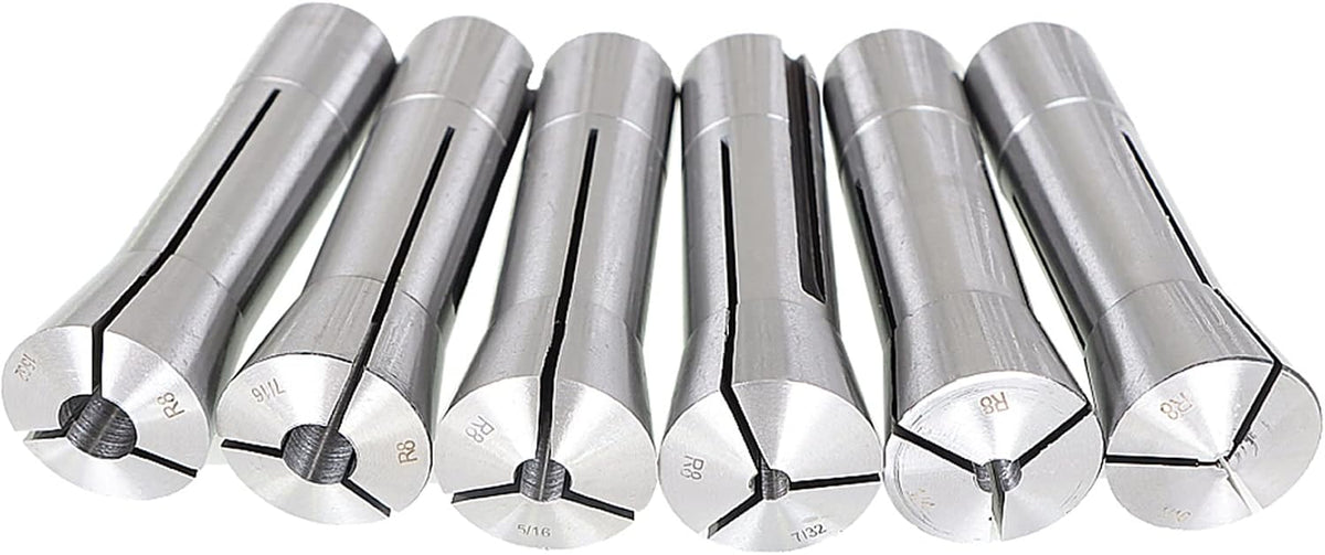 waltyotur R8 Collet Set 1/16-3/4" R8 Mill Spindle Taper 0.0006 TIR 23 Pack