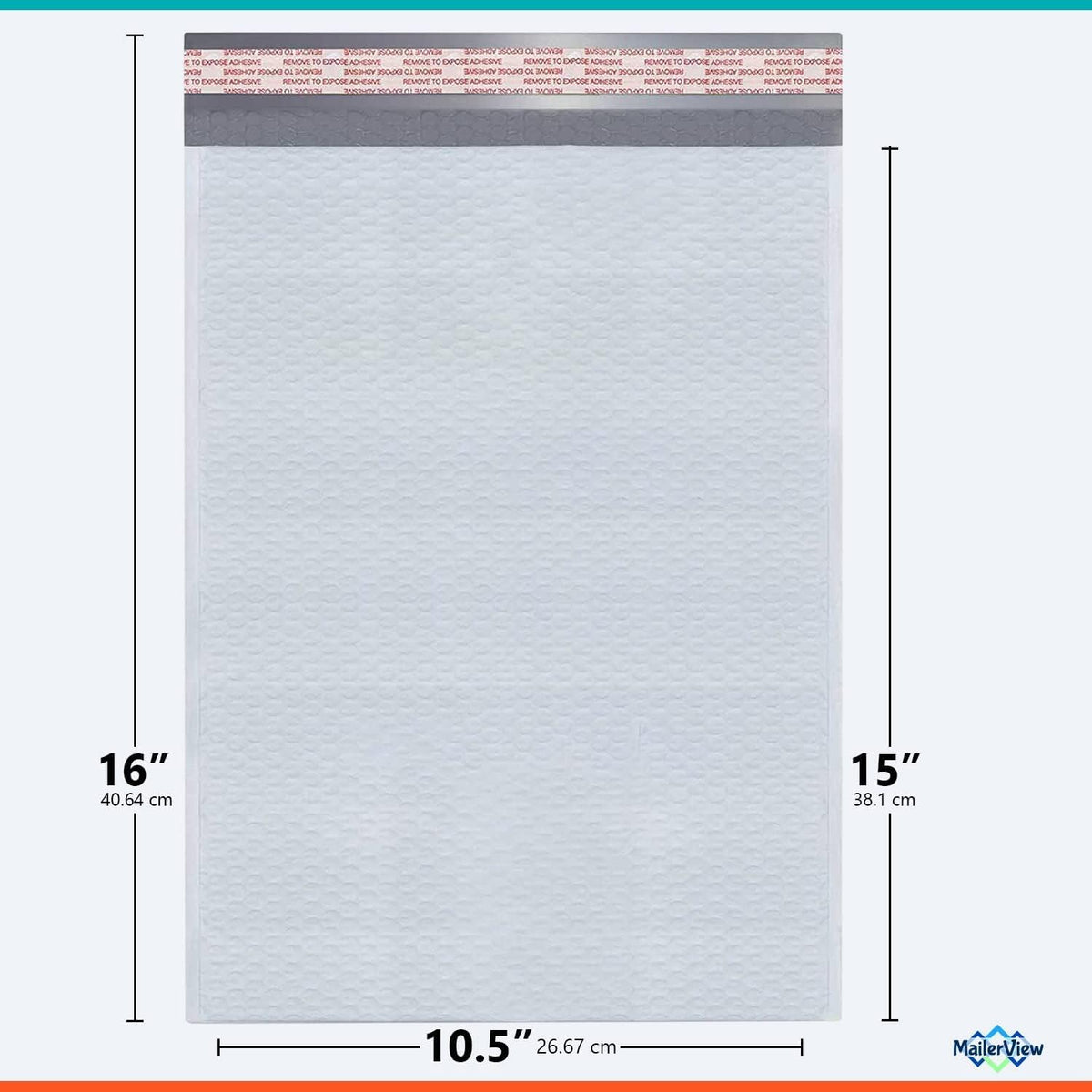 Bubble Mailers 10.5x16, Self Seal Poly Padded Envelopes #5, 100 Pack Bulk
