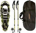 Expedition Lightweight Aluminum Frame Snowshoe Trail Kit with Twist-Lock Trekking Poles, Dual Ratchet Bindings & XPE