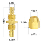 ChillWaves Brass Air Reusable Replacement Fitting,Reusable Hose Splicer 1/4" ID Hose（1/4" Barb）Repair Fitting(5-PACK)