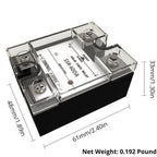 MAKERELE Solid State Relay Module SSR,Single Phase Plastic Cover,Input 3-32VDC to Output 24-480VAC (DC to AC_120A)