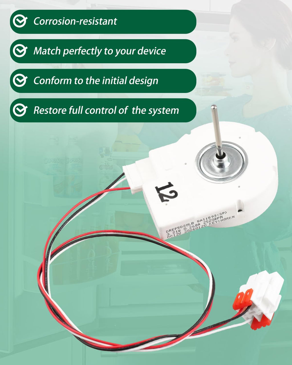 DA31-00146E DREP5020B Refrigerator Evaporator Fan Motor Fit for Samsung