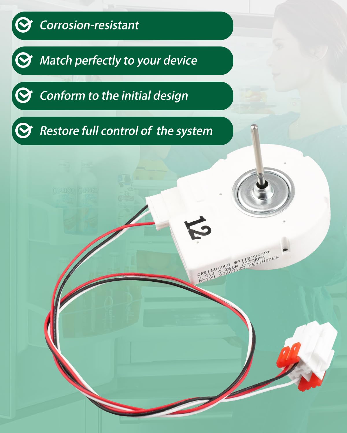 DA31-00146E DREP5020B Refrigerator Evaporator Fan Motor Fit for Samsung