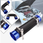 3" Turbine Intake Pipe Adjustable Cold Air Intake Pipe Tube Blue