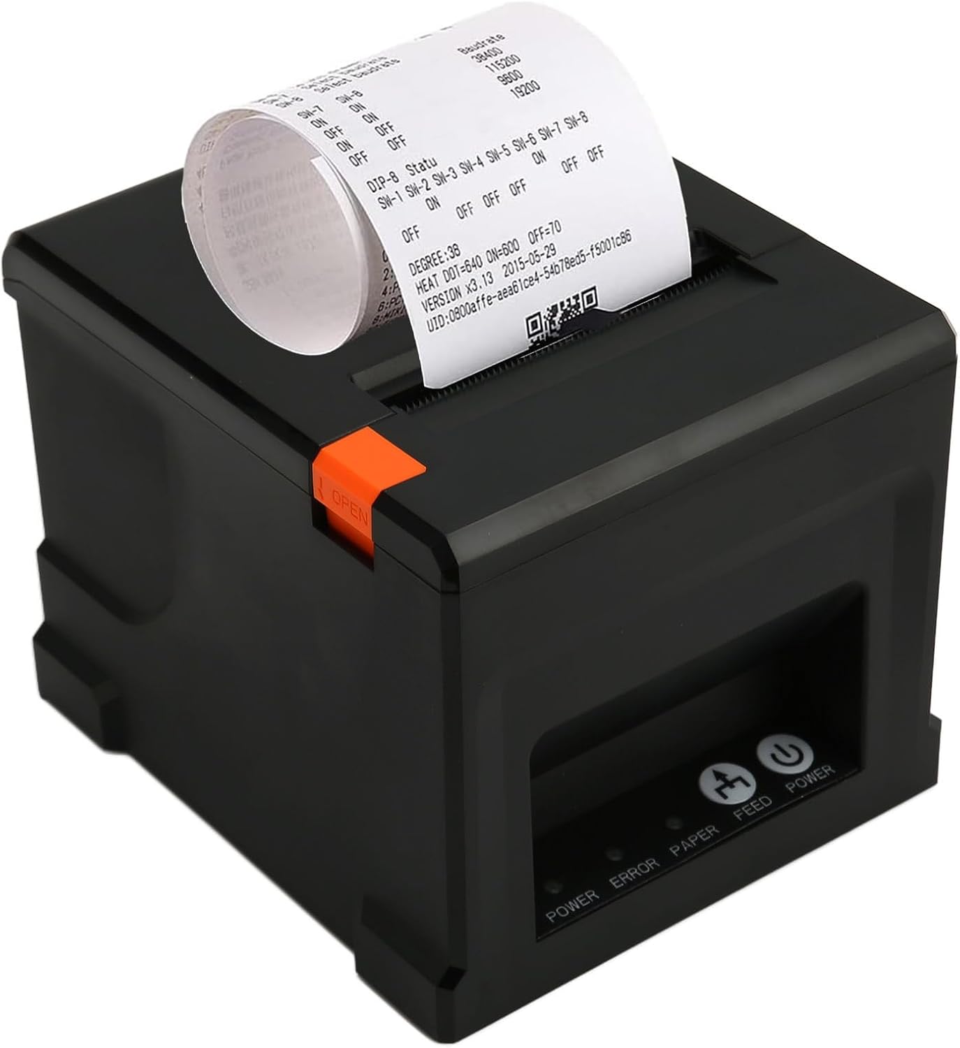POS Printer, 80mm USB Thermal Receipt Printer, Restaurant Kitchen Printer with Auto Cutter, USB Serial Ethernet