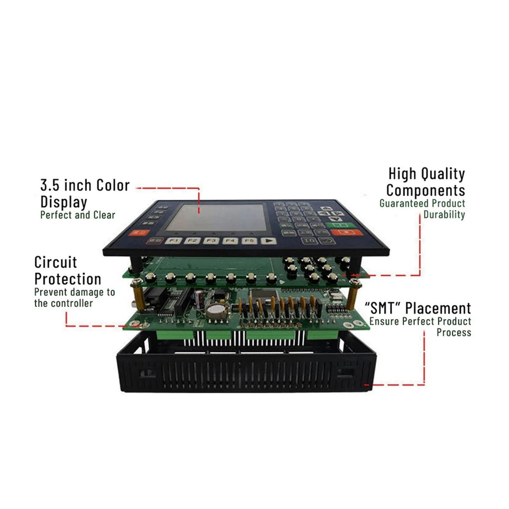HEXEH 1/2/3/4 Axis TC55V USB Motion Controller Adjustable Speed Programmable Servo/Stepper Controller for Router (Size : 1 Axis(B Style))