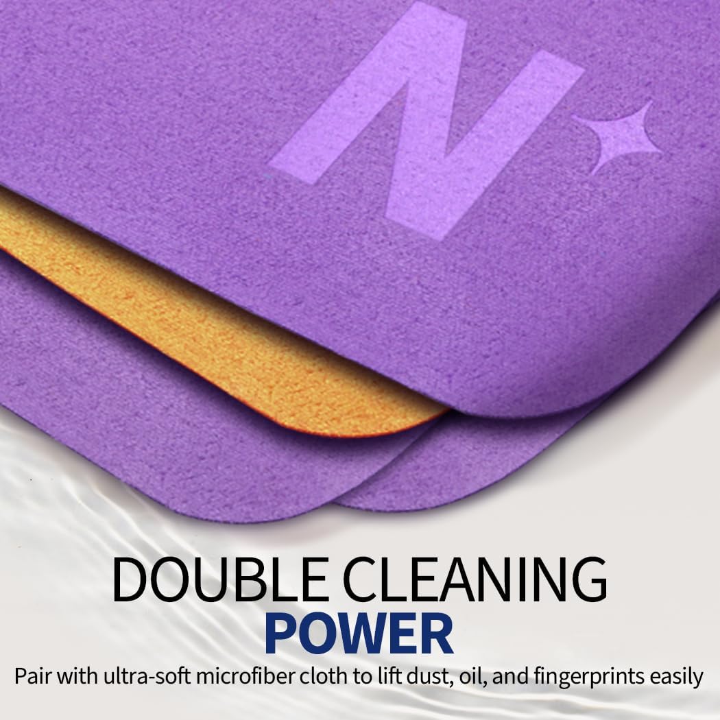 Eyeglass Lens Cleaner Spray Kit - (2x2oz) Glasses Cleaner Bottle + (4X) Microfiber Cloth 6.9"×5.7", Alcohol Free