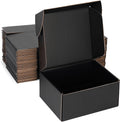 8x6x4 Black Shipping Boxes for Small Business, Packing, 25 Pack