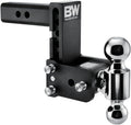 Trailer Hitches Tow & Stow Adjustable Trailer Hitch Ball Mount - Fits 2" Receiver, Dual Ball (2" x 2-5/16"), 5" Drop