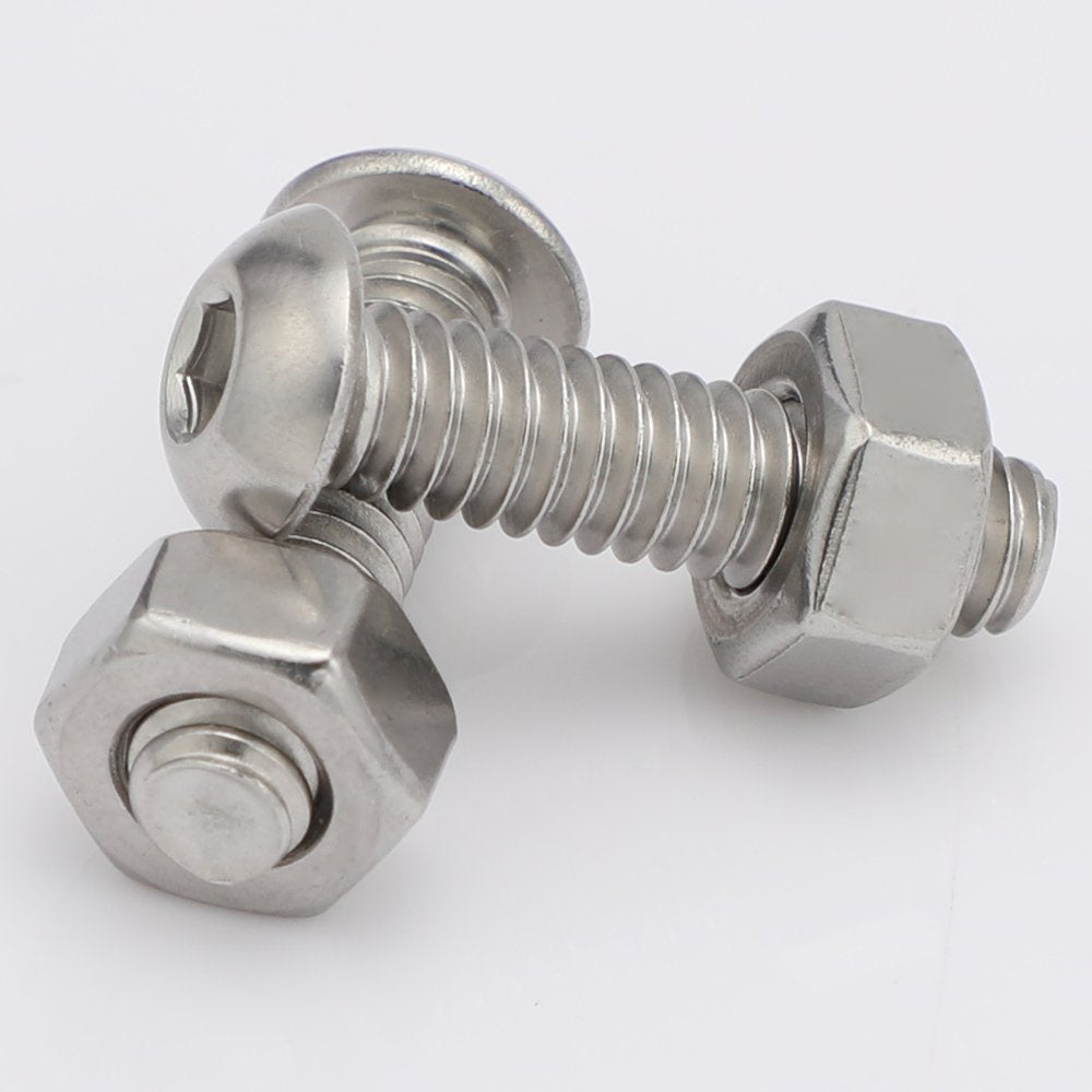 10-24 x 5/8" Button Head Socket Cap Bolts Screws, 50 PCS