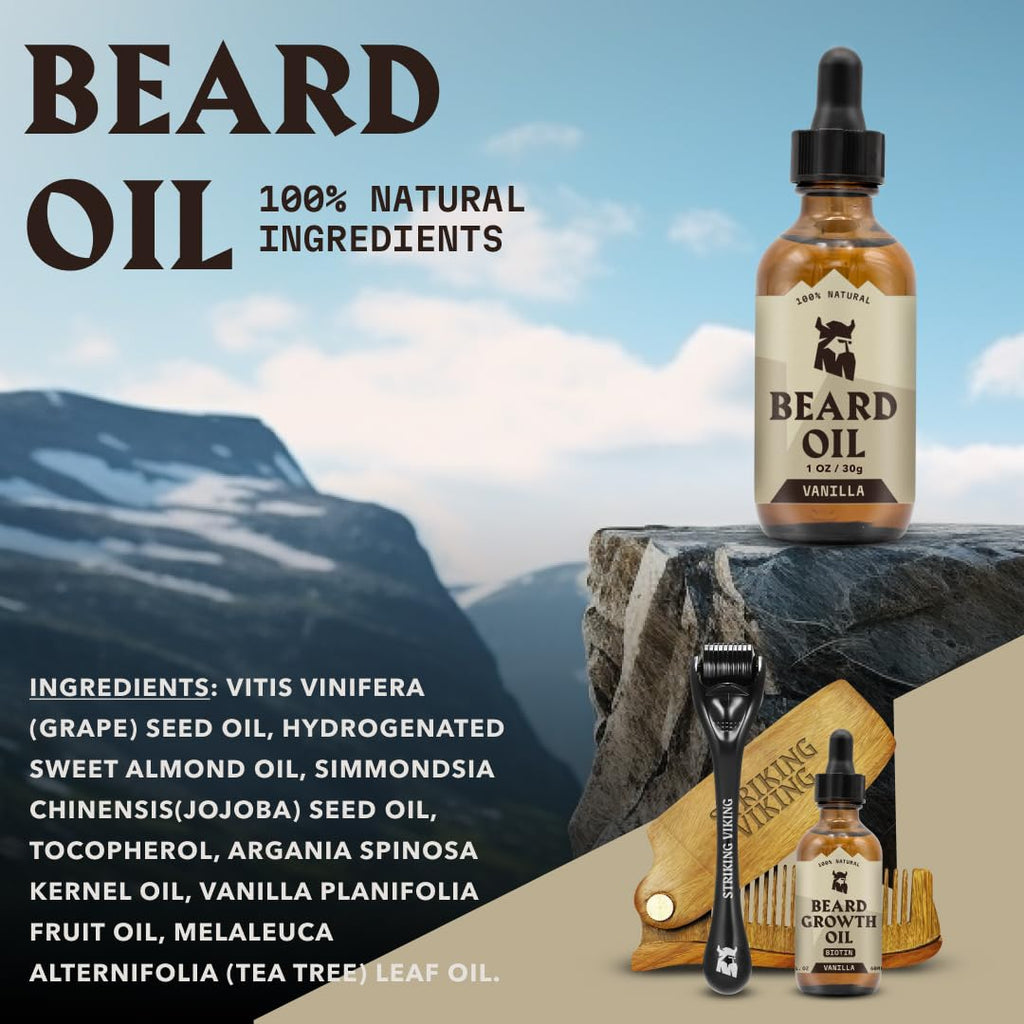 Beard Oil and Balm - Leave in Beard Conditioner - Tames, Styles, Softens, and Moisturizes Beards and Mustache - Made