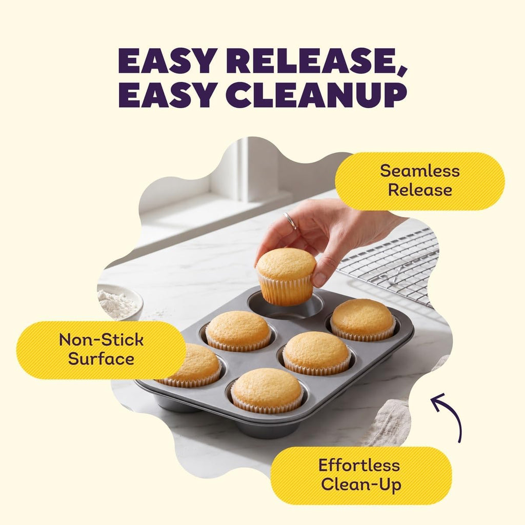 Everyday Non-Stick Jumbo Muffin Pan, Made Without PFAS, 6-Cup