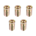 uxcell Wood Furniture M10x30mm Threaded Insert Nuts Interface Hex Socket Drive 5pcs
