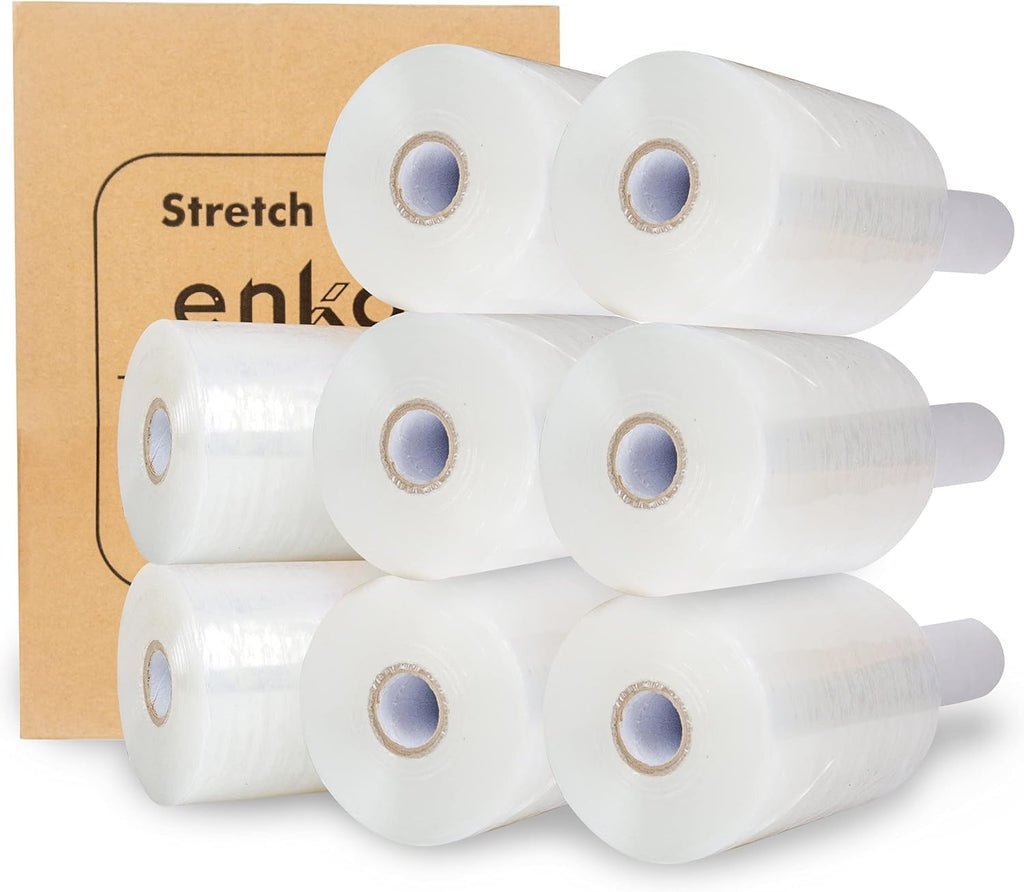 8 Pack 5in Mini Roll Stretch Film (8000ft | 1000ft/Roll) for Packing