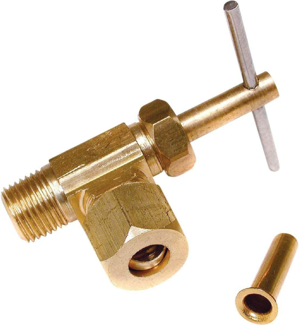 Dial 9440 Angle Needle Valve 1/4" Comp or Plastic x 1/8" MPT with Brass Insert Clamshell