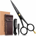 5” Professional Beard & Mustache Scissors for Men | German Stainless Steel Beard Trimming Shears with 2 Mustache