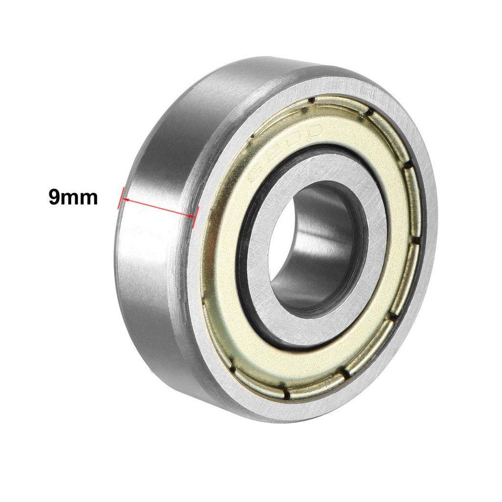 uxcell 6200ZZ Deep Groove Ball Bearings 10mm ID 30mm OD 9mm Thick Chrome Steel Double Shielded 2pcs