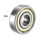 uxcell 6200ZZ Deep Groove Ball Bearings 10mm ID 30mm OD 9mm Thick Chrome Steel Double Shielded 2pcs