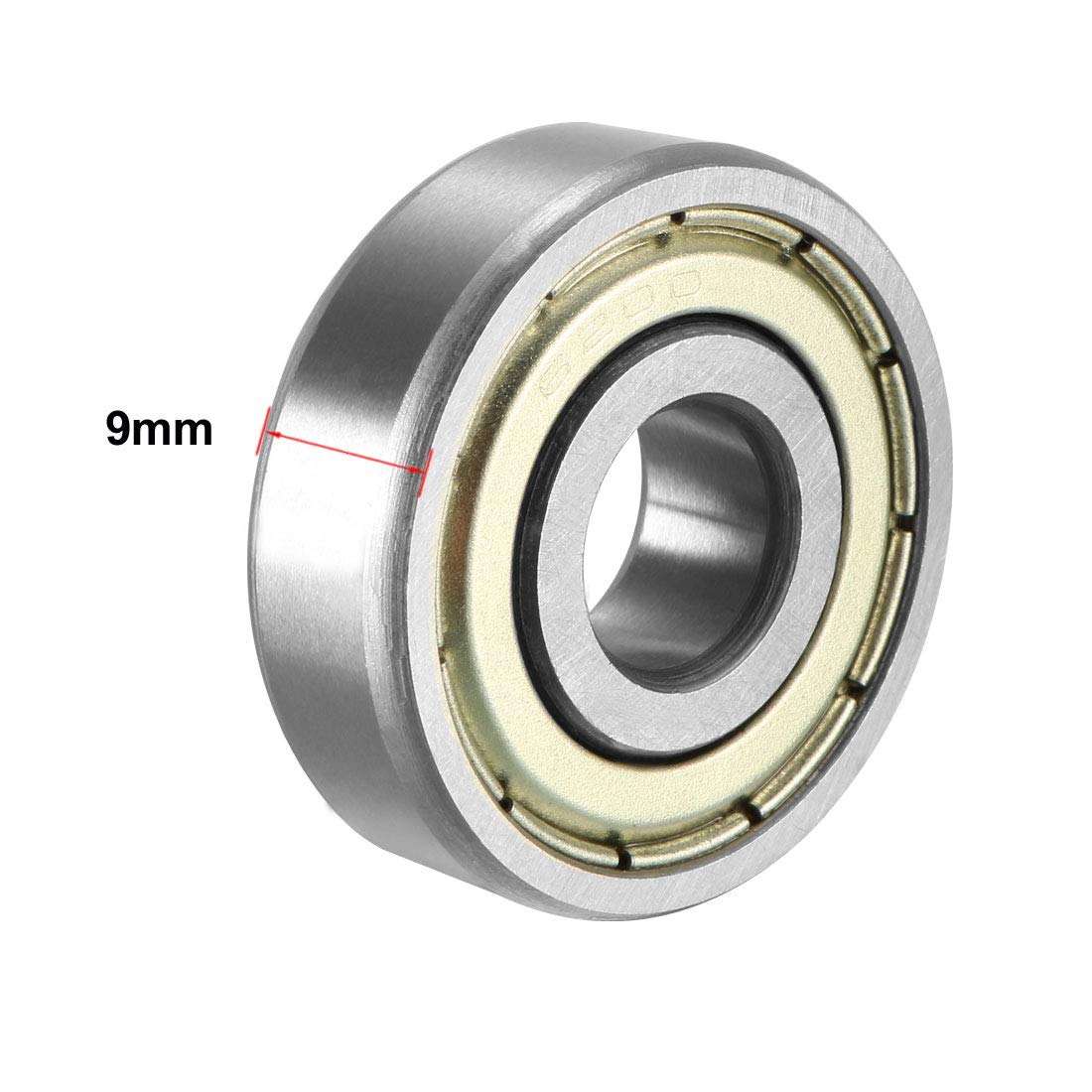 uxcell 6200ZZ Deep Groove Ball Bearings 10mm ID 30mm OD 9mm Thick Chrome Steel Double Shielded 2pcs