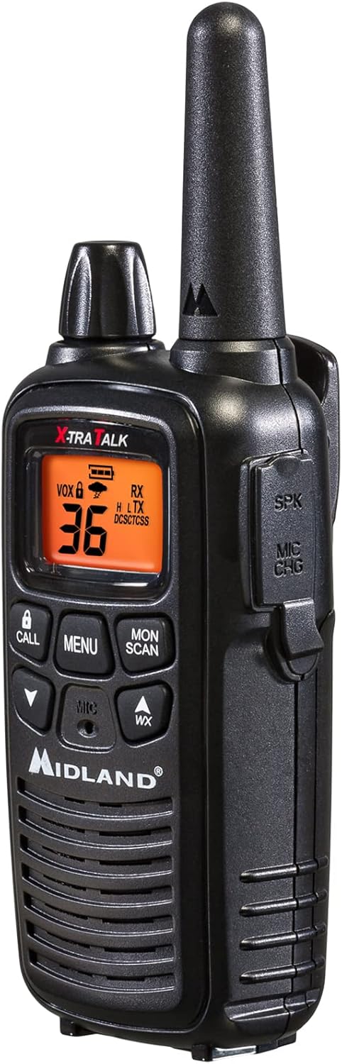 LXT600VP3 FRS License Free Walkie Talkies. Black, 2 Pack | Up to 30 Mile Range Walkie Talkie, 36 Channels, 121