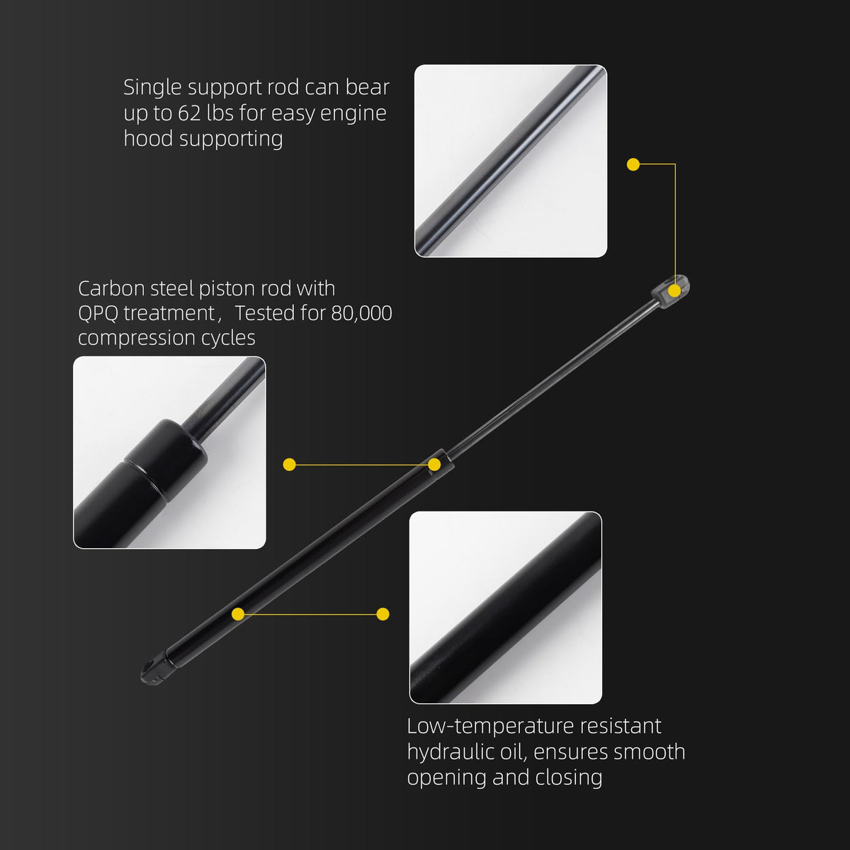 Dasbecan Lift Gate Struts Compatible with 2018-2026 Jeep Wrangler JL