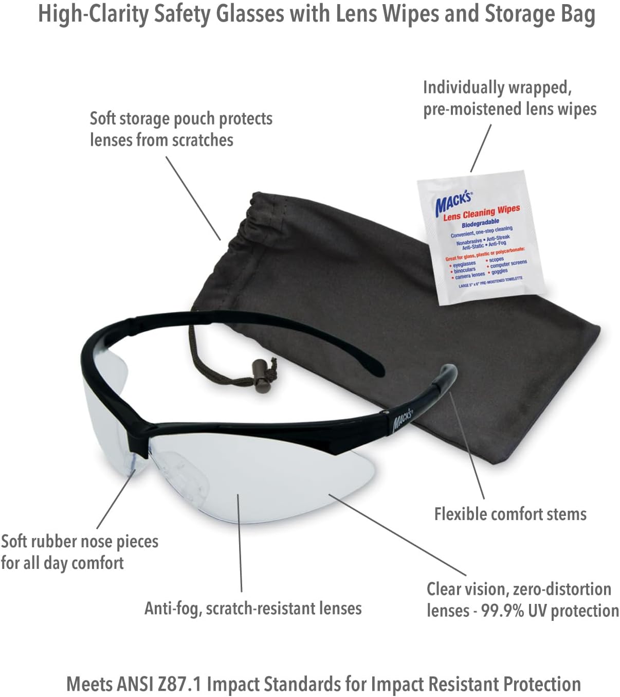 Double-Up Shooting Earmuff Safety Kit - Hi Viz Shooters Ear Muffs, Soft Foam Ear Plugs and Safety Glasses with