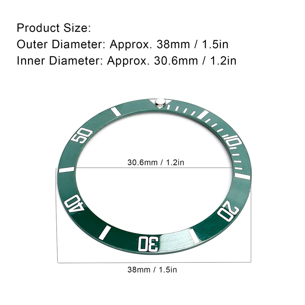 4Pcs Ceramic Watch Bezel Insert, 38mm Watch Bezel Insert Ring Replacement, Watch Bezel Insert for Watch Parts