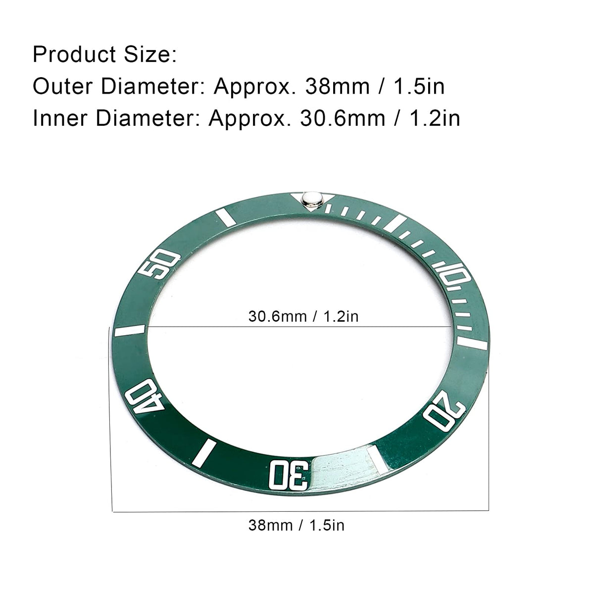 4Pcs Ceramic Watch Bezel Insert, 38mm Watch Bezel Insert Ring Replacement, Watch Bezel Insert for Watch Parts