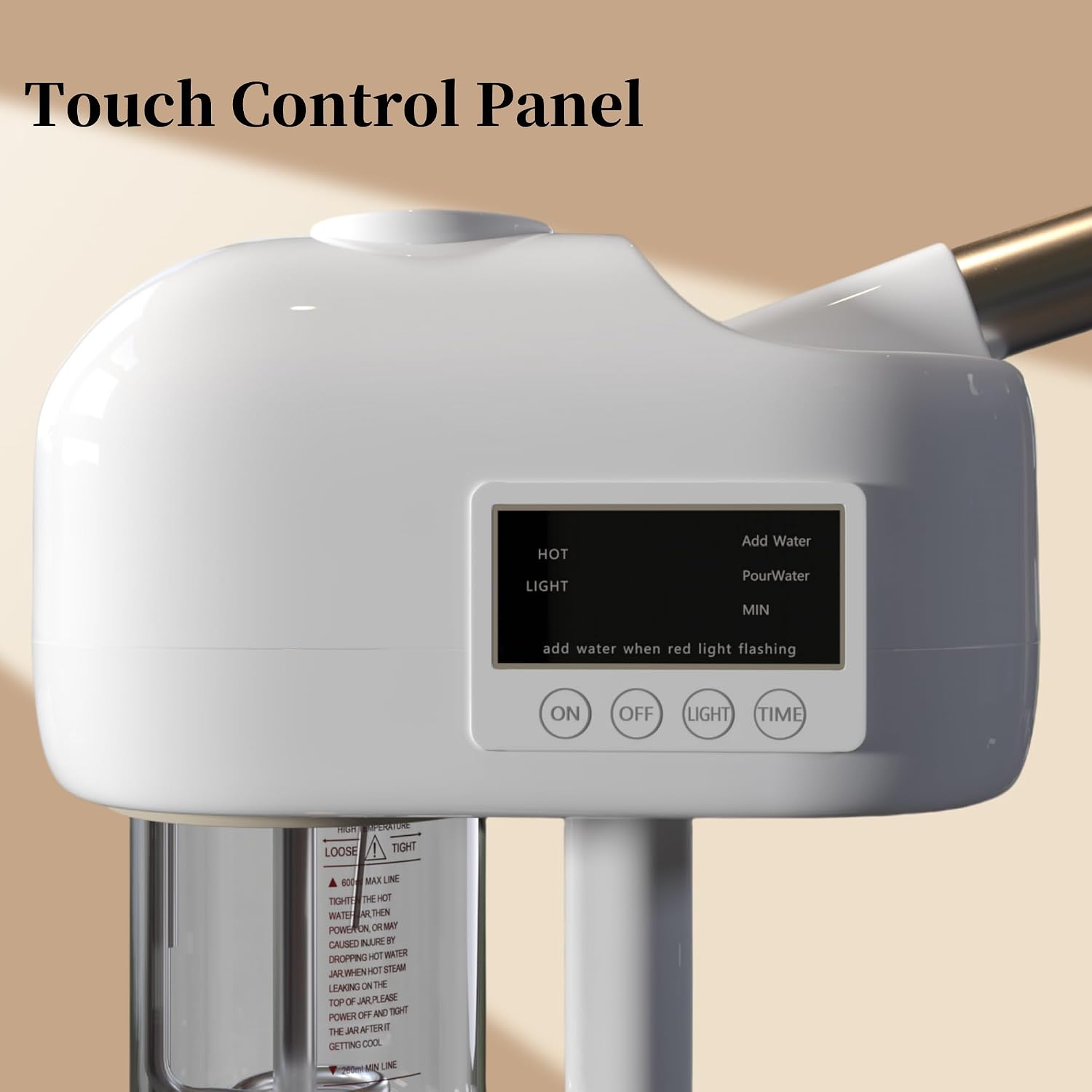Professional Facial Steamer with Magnifying Lamp for Estheticians. | 2 in 1 Ozone Steamer for Face, White.