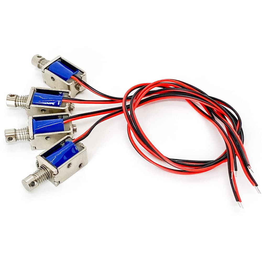 4Pcs DC 12V Micro Push Pull Solenoid Electromagnet Linear Actuator