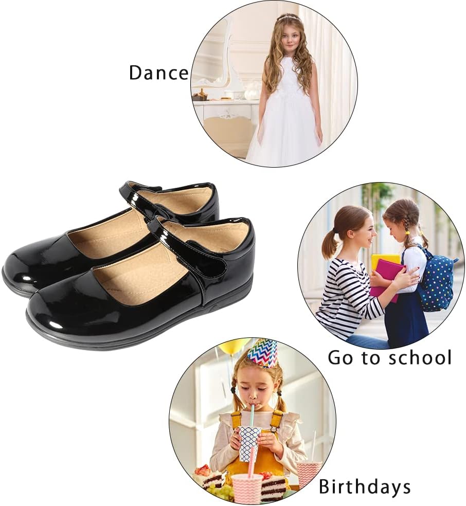 Girls School Uniform Shoes Mary Jane School Wedding Party Flat Shoes