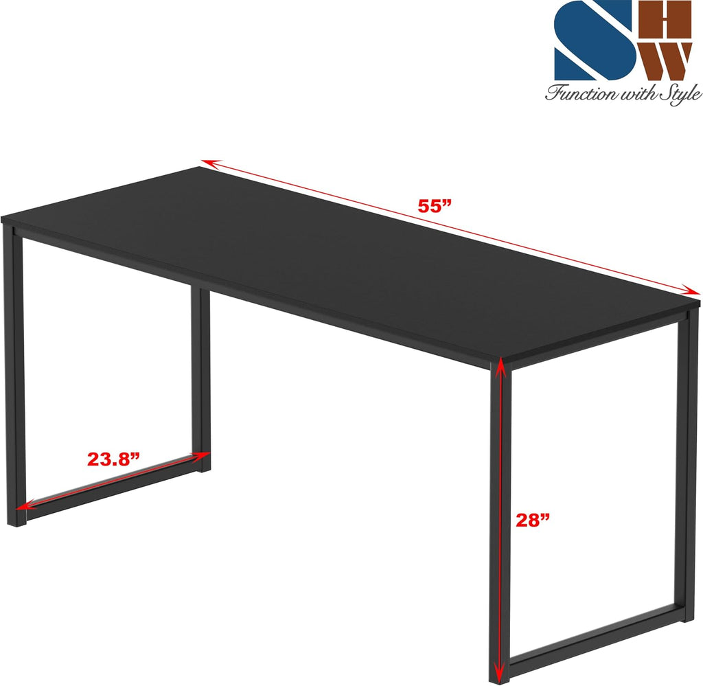 Mission 55-Inch Home Office Computer Desk, Black