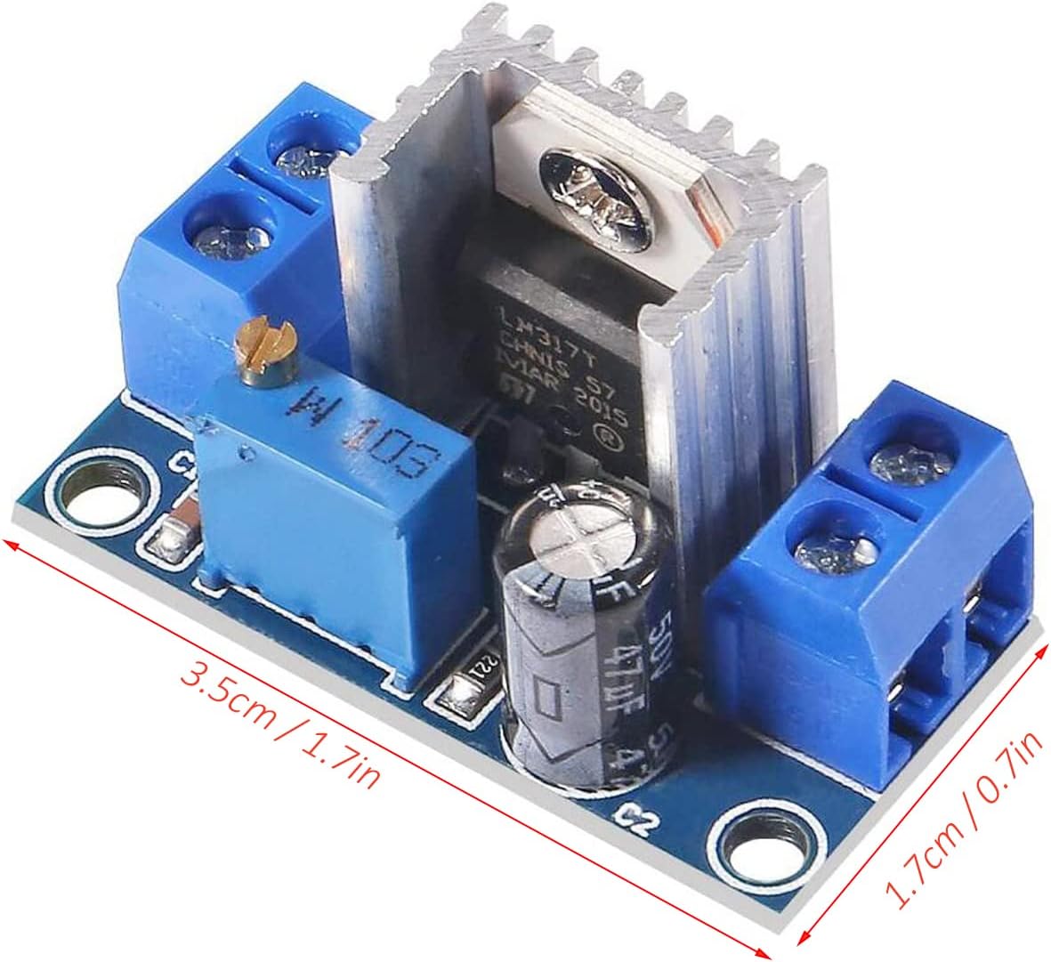 DIANN 6pcs LM317 DC-DC Converter Buck Step Down Circuit Board Module Adjustable Voltage Regulator Power Supply