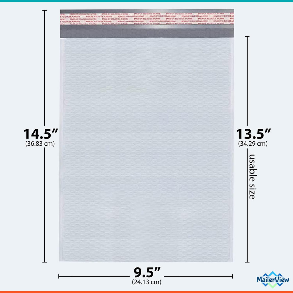 Bubble Mailers 9.5x14.5, Self Seal Poly Padded Envelopes #4, 100 Pack Bulk