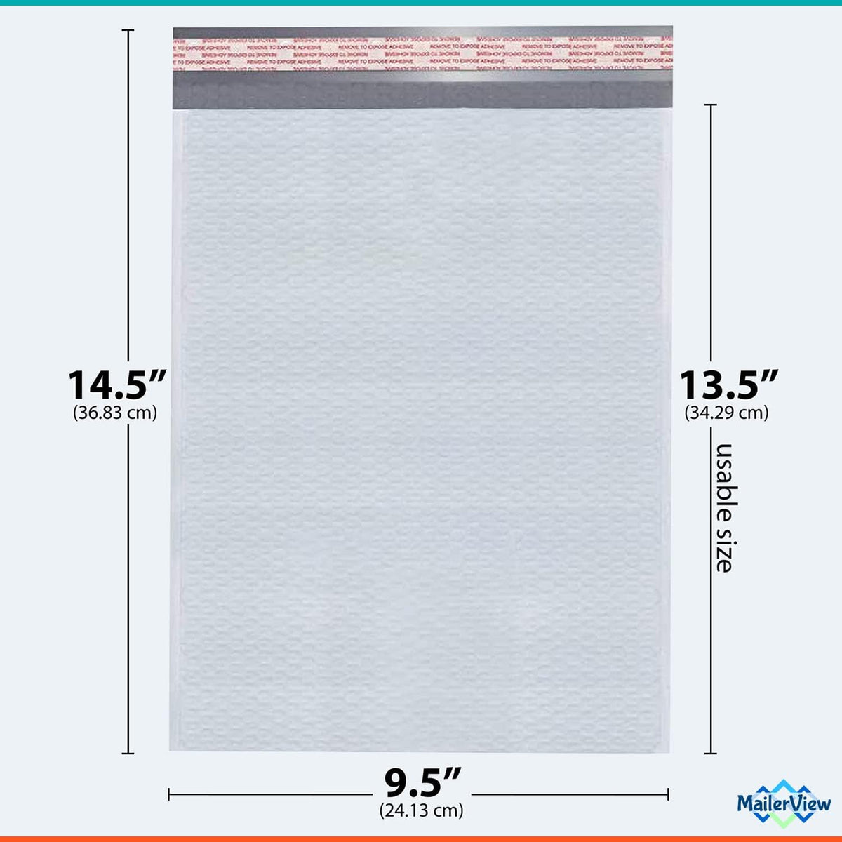 Bubble Mailers 9.5x14.5, Self Seal Poly Padded Envelopes #4, 100 Pack Bulk