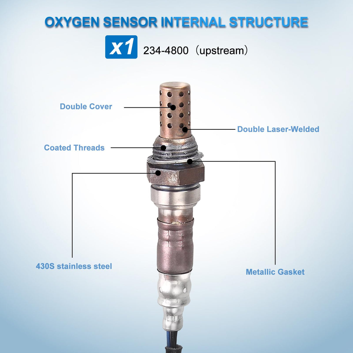 Oxygen O2 Sensor Upstream 234-4800 for Toyota Corolla 1.8L L4 2003-2004