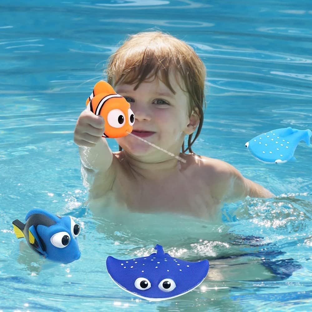 Kid Shower Toy Baby Bath Squirt Toys,Shark Bathtub Water Toys,4pcs Toddlers Infant Swimming Pool Toys