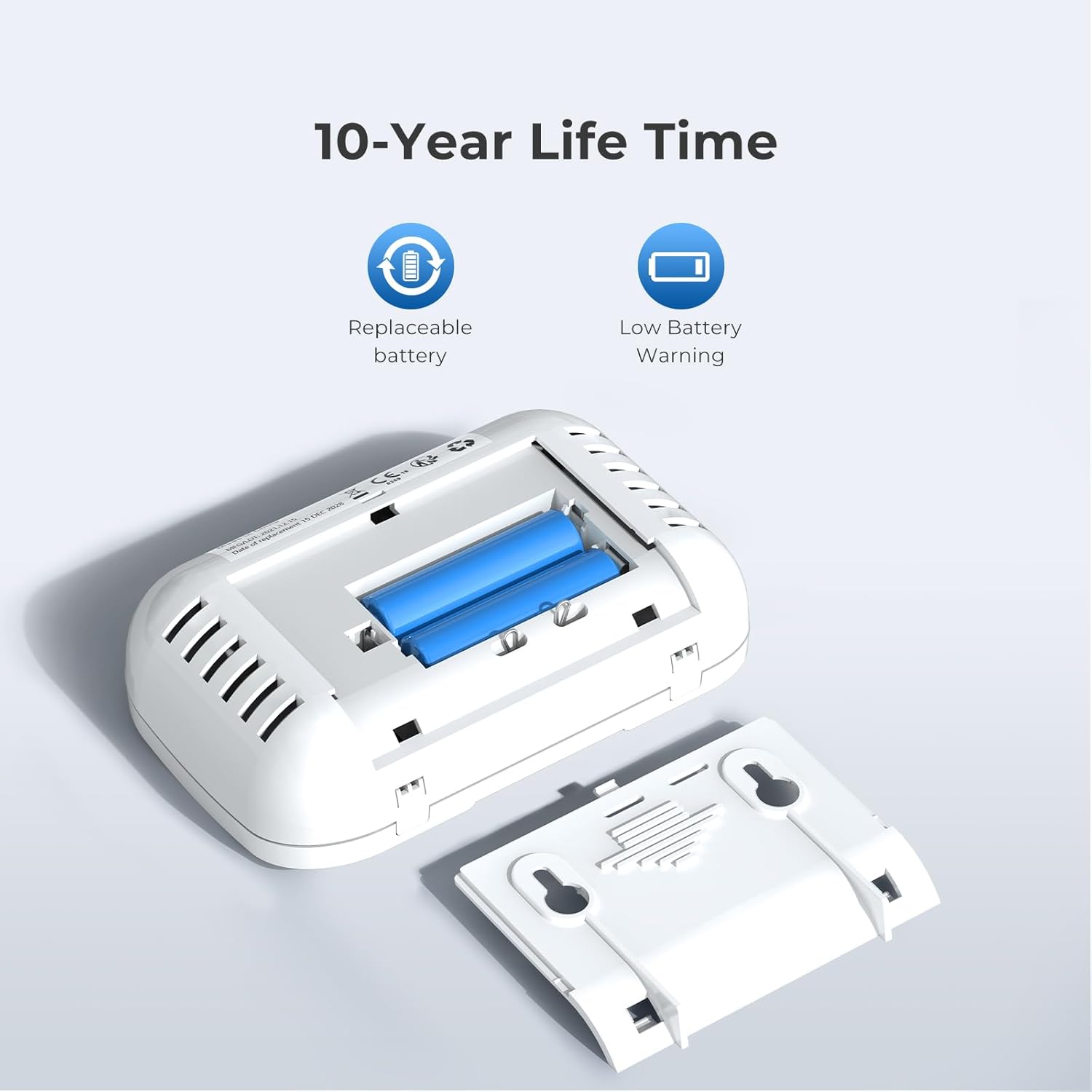 Carbon Monoxide Detectors, 10 Year Product Life CO Detector with LCD Digital Display and Sound Warning, ETL Listed