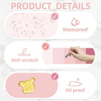 3" x 2" Pink Thermal Label,Self-Adhesive Rectangle Thermal Sticker Labels for Logo Design,Name/Price Tag,Thanks