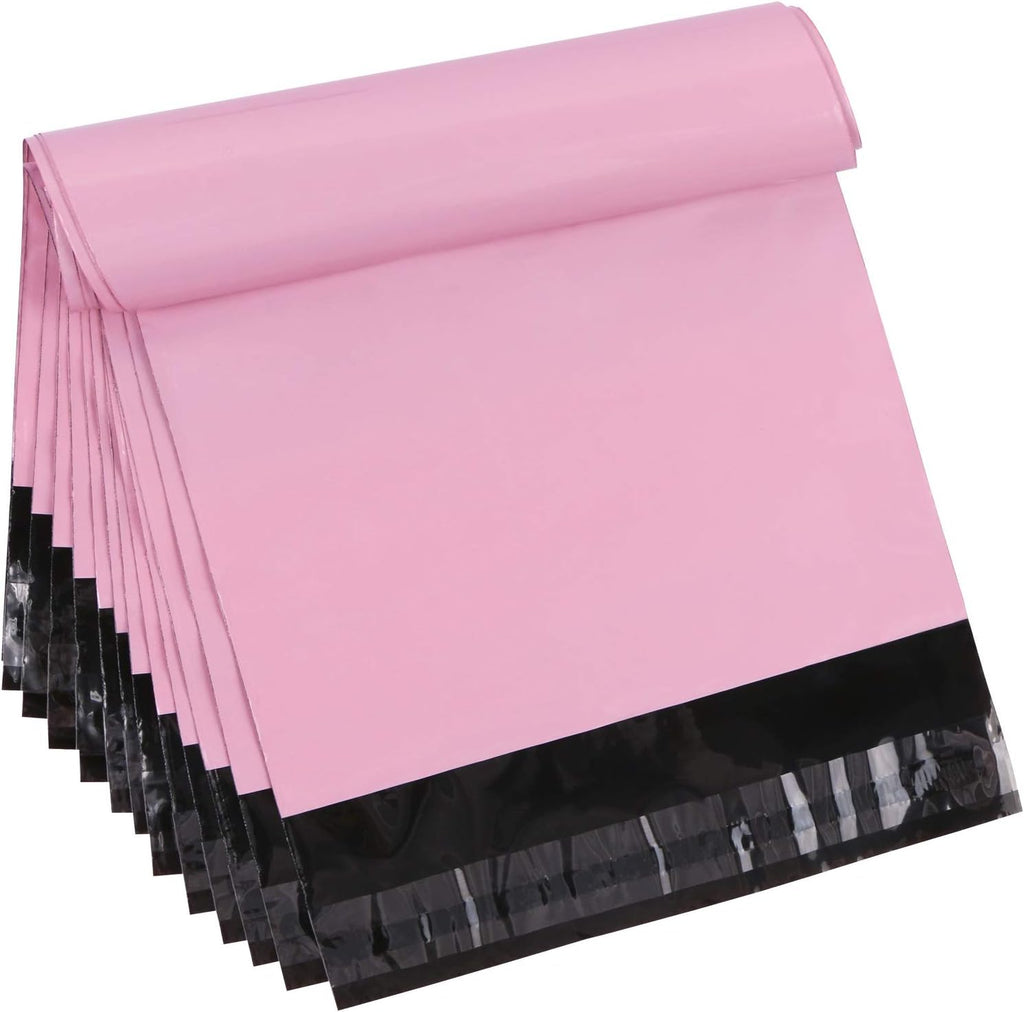 10 x 13.6inch Pink Poly Mailer Bags with Self Adhesive Strip,30 Pcs