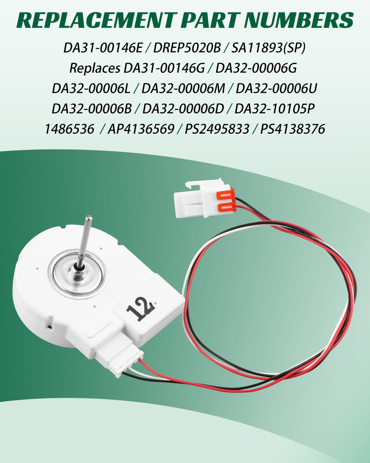 DA31-00146E DREP5020B Refrigerator Evaporator Fan Motor Fit for Samsung
