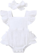 Toddler Baby Girl Ruffled Sleeveless Romper Summer Clothes